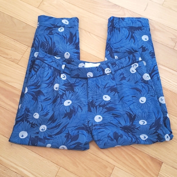 Anthropologie Pants - Elevenses for Anthropologie Blue Lunar Mum Tapered Capris Size 6